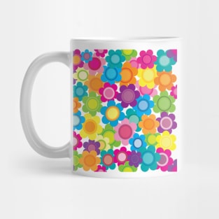 Jeweltone Seamless Flower Pattern Mug